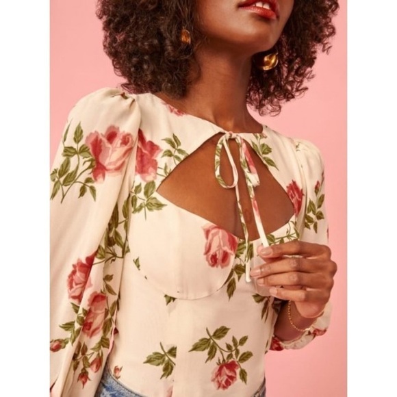 Reformation Brier Top in Jolie Print - Picture 2 of 9